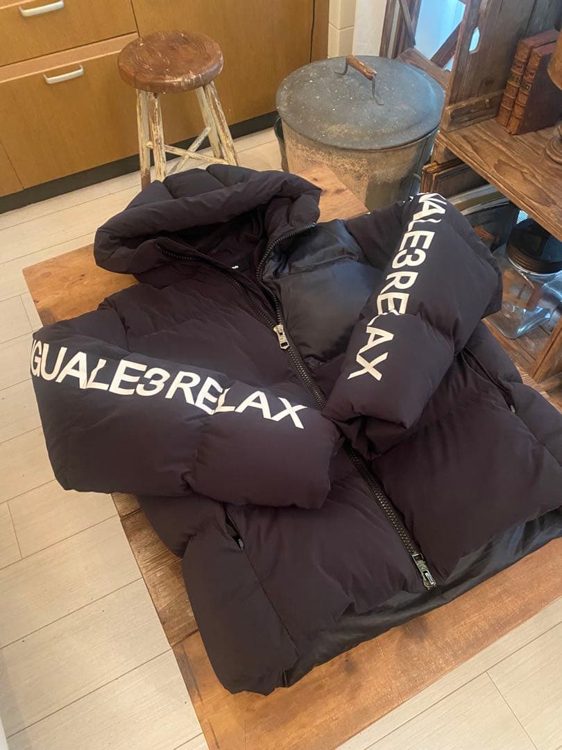 1piu1uguale3 ウノピュウダウンジャケット黒 ブラック希少XL