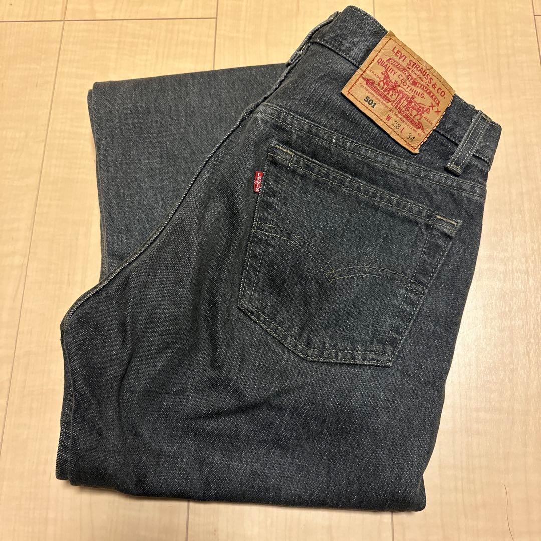 【美品】 90s USA製501 先染め ブラック W28 【希少サイズ】