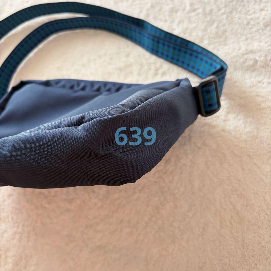 ファミリア ショルダーバッグ ポシェット ネイビー 青系チェック