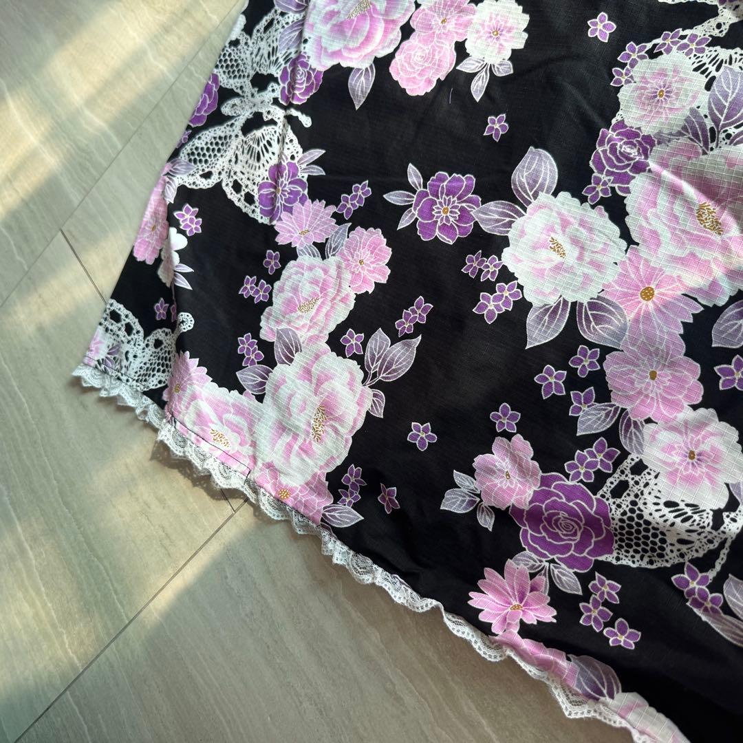 新品 浴衣ドレス 大人用 y2k 姫系 地雷 ゆかた ドレス レース
