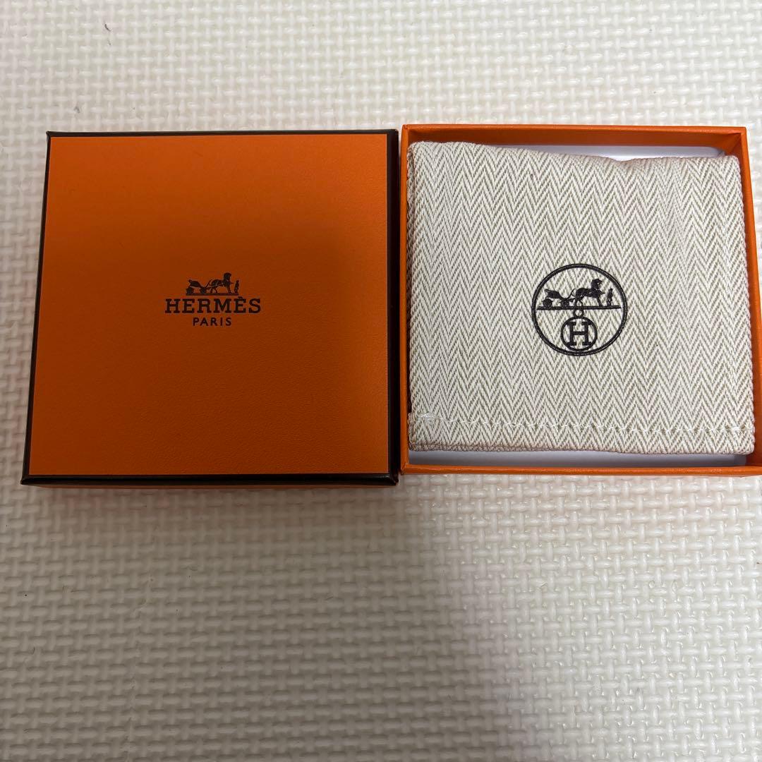 HERMES 編み込み ブラック ブレスレット