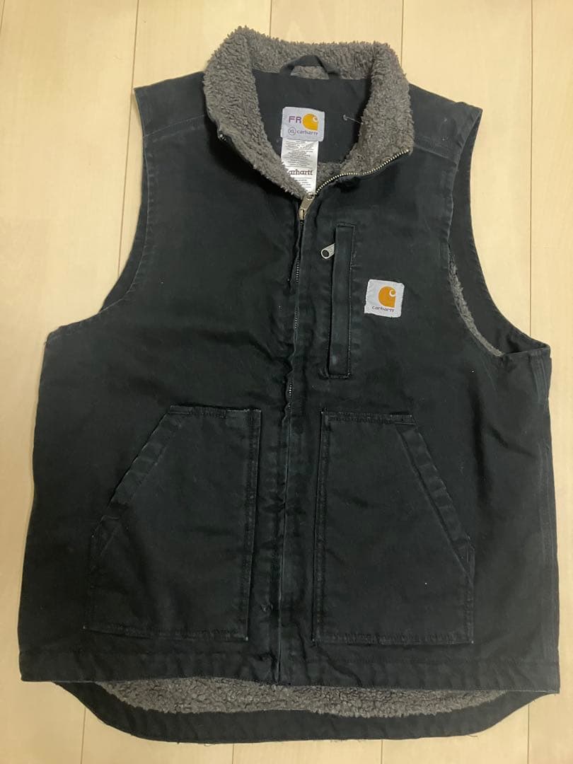 値下げ×　Carhartt vest カーハートベスト　FR 黒　XL