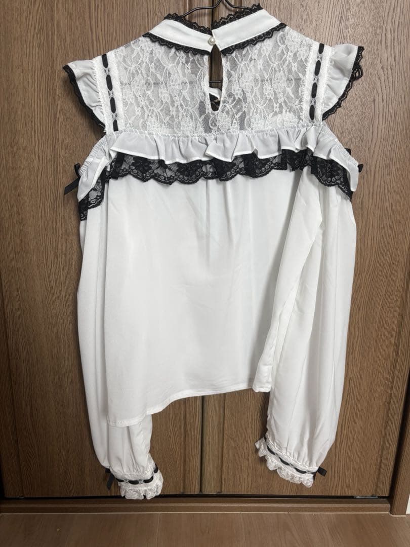 LIZLISA 3つリボンハートチョーカーブラウス 長袖