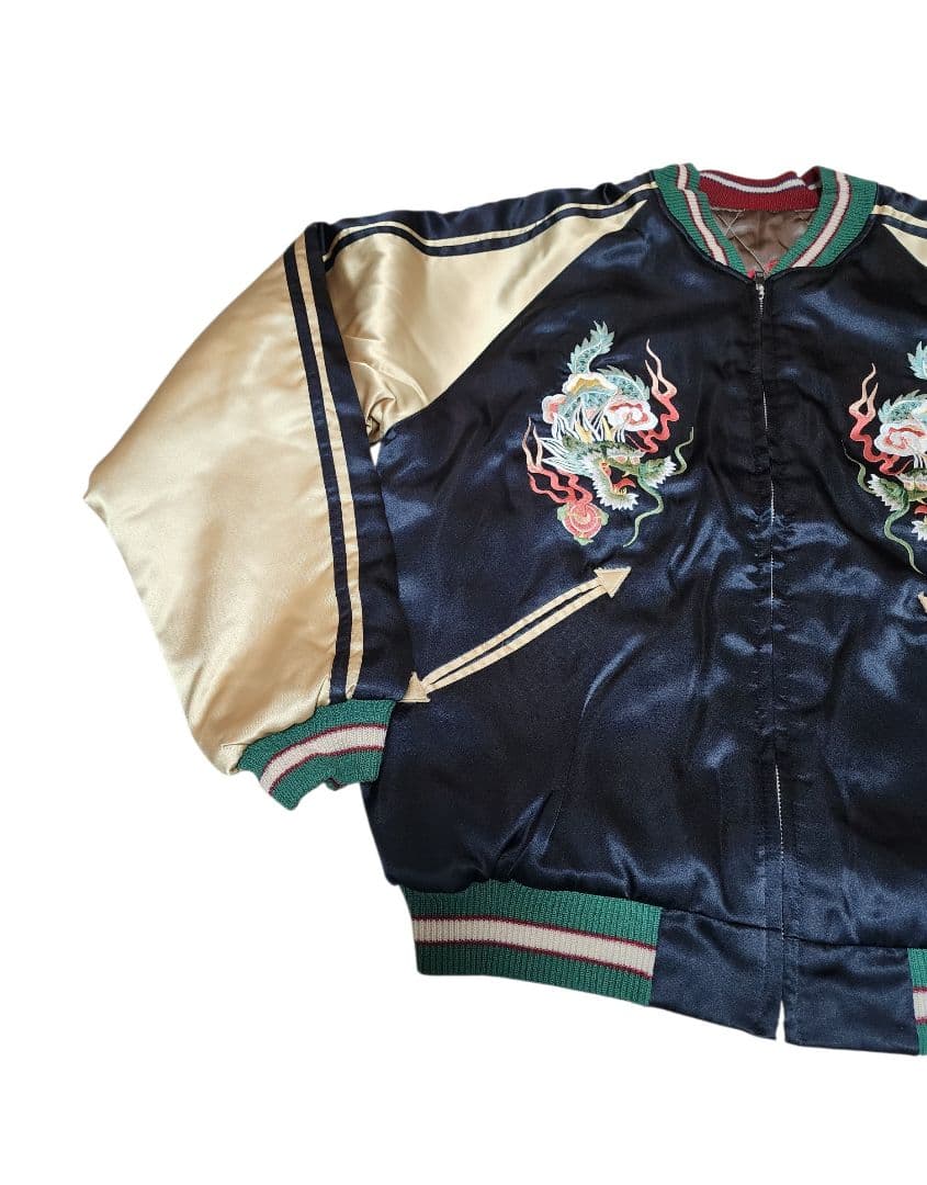 TAILOR 東洋 90s 舞妓×龍 リバーシブル スカジャン サイズL