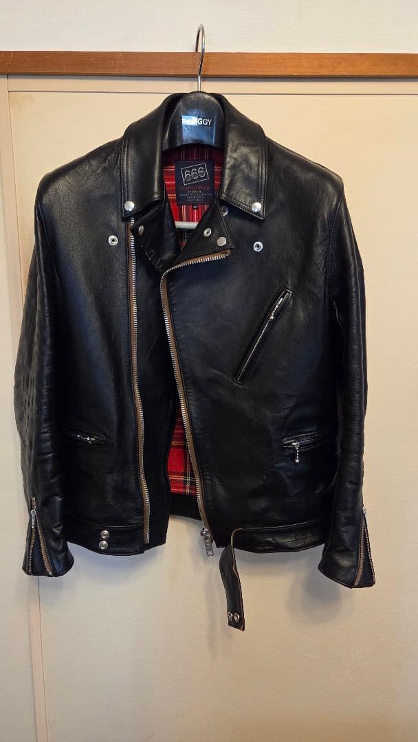 666 LJM-8 ウールシープスキン　ダブルライダースジャケット 40