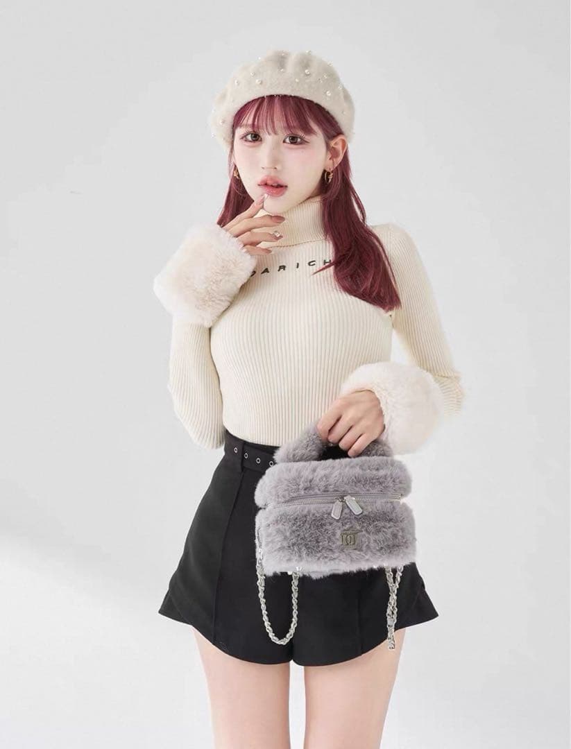 darich スムースファーリブニットトップス IVO