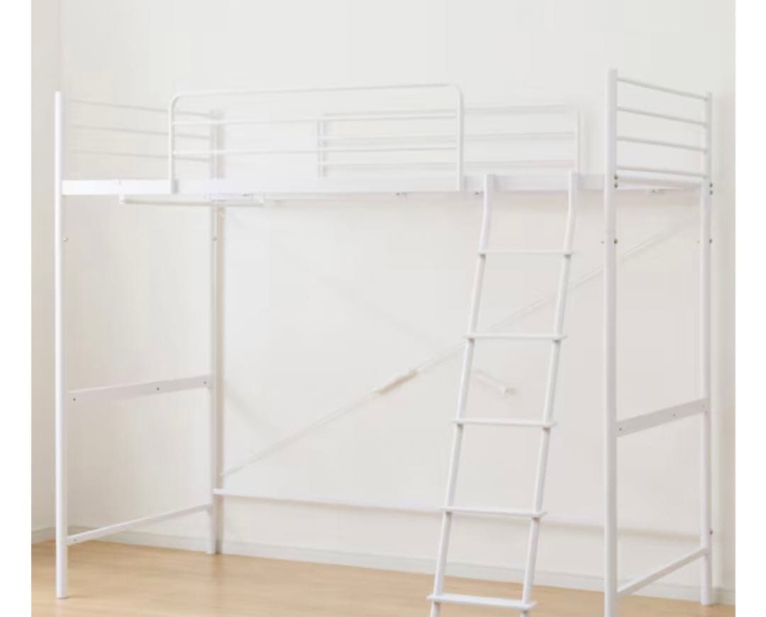 ニトリ　ロフトベッド　白　引き取り限定