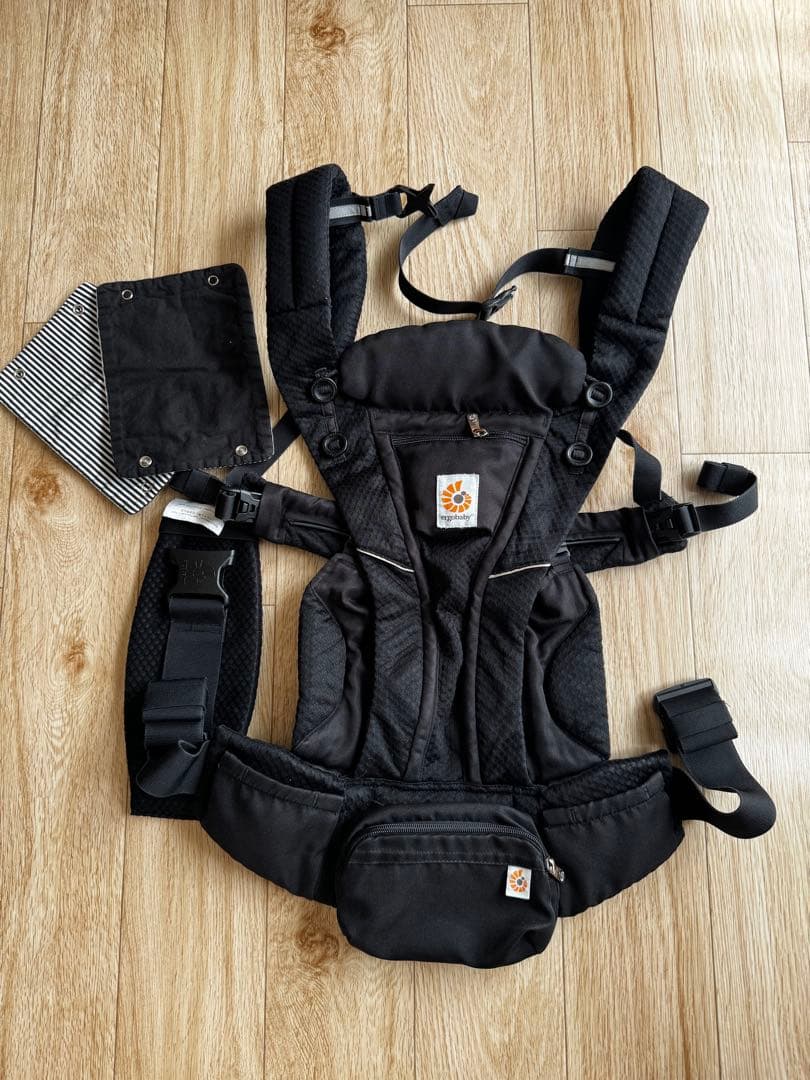 【夏用エアリズムカバー付】エルゴベビー　オムニブリーズ　360 ブラック