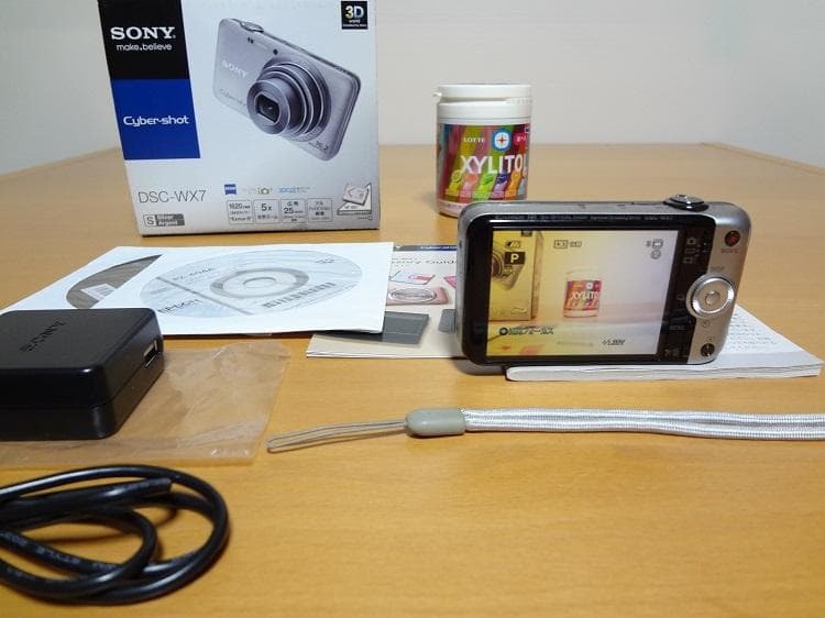美品 SONYデジタルカメラDSC-WX7 シルバー 動作OK 一部訳あり