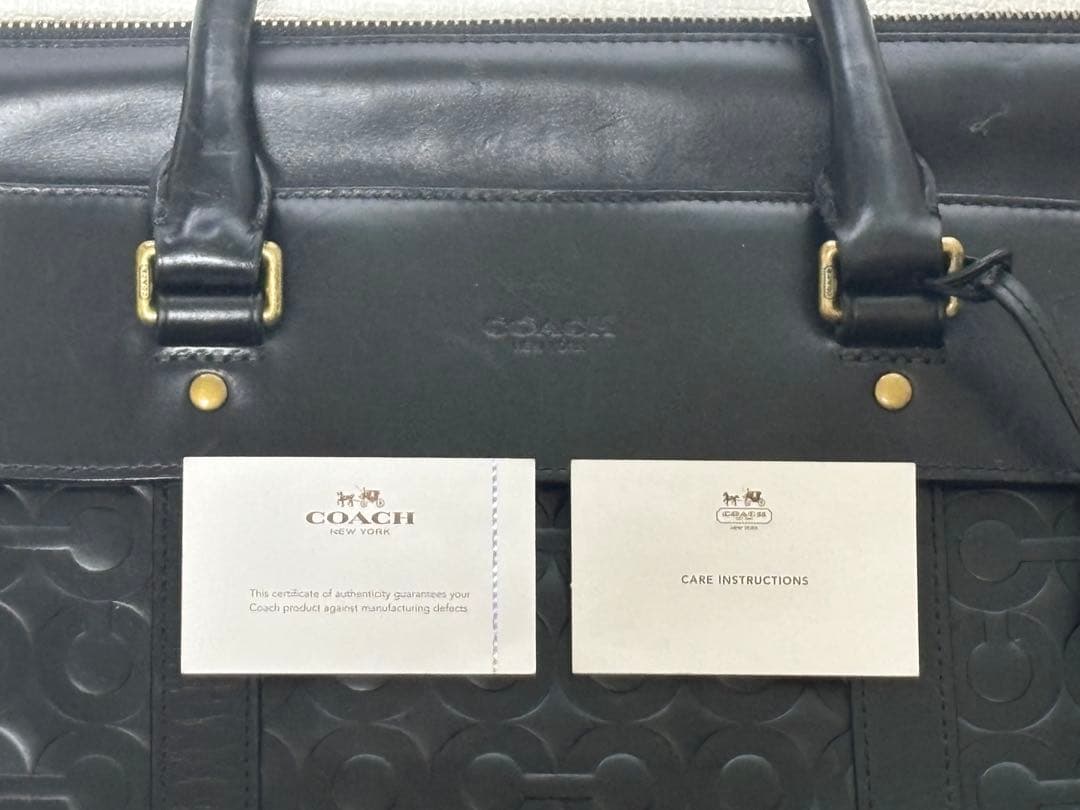 断捨離最終値下げ【coach】黒 レザー トートバッグ【グローブレザー】