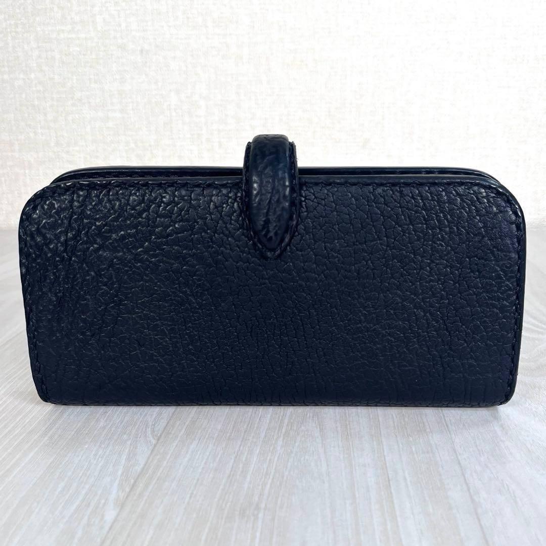 【美品】革物工房大輔　シャーク レザー 長財布　特大 ロング ウォレット　黒