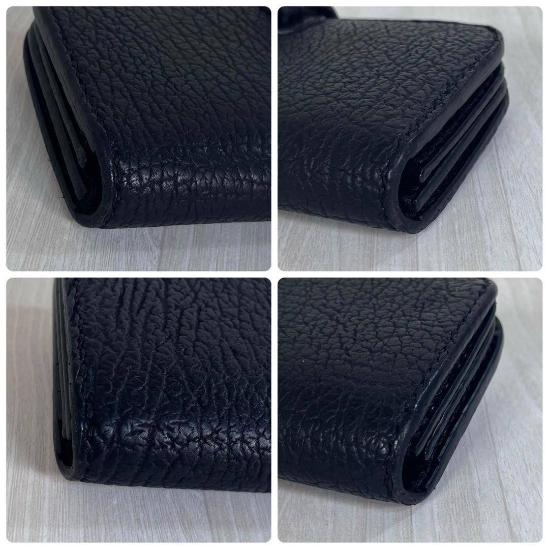 【美品】革物工房大輔　シャーク レザー 長財布　特大 ロング ウォレット　黒