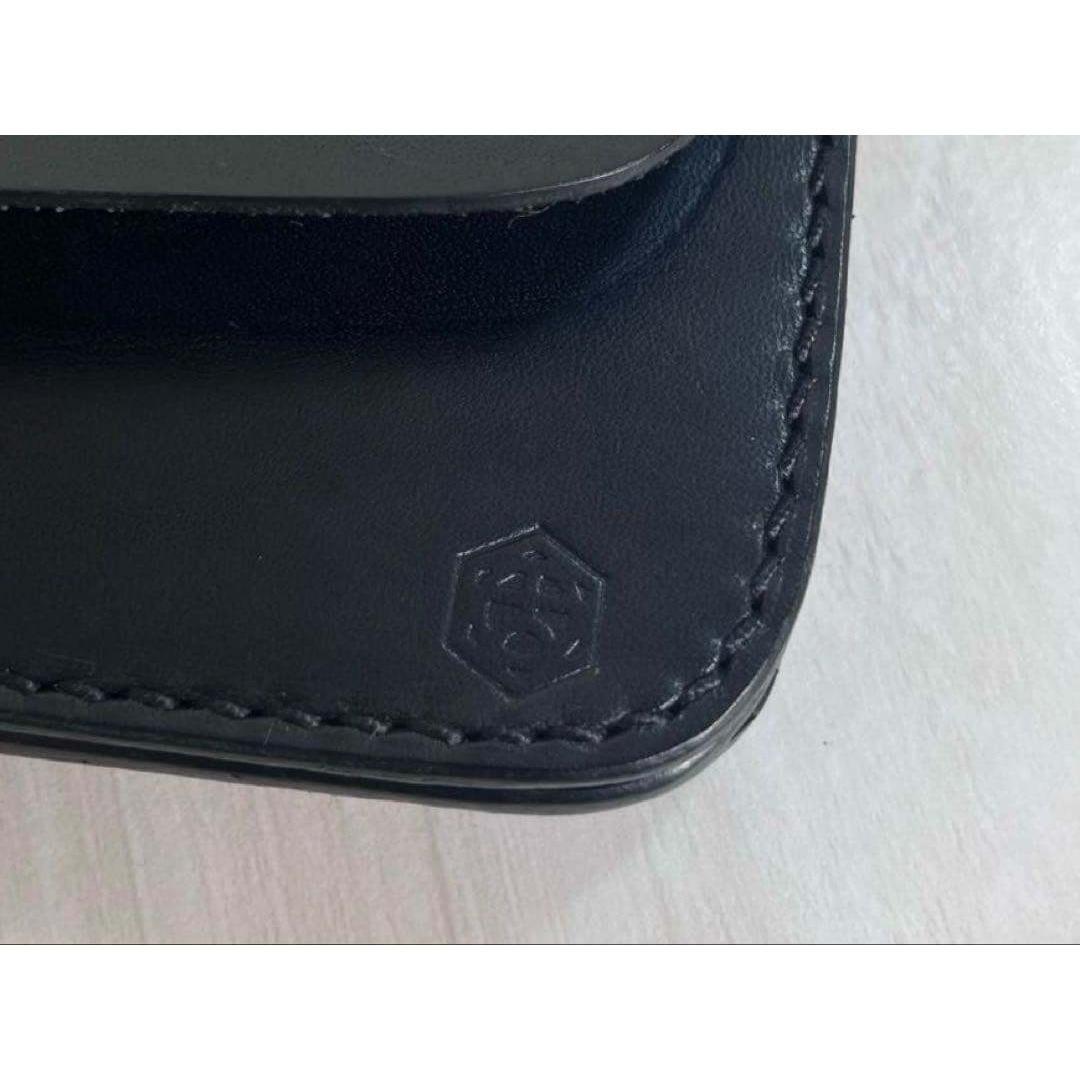 【美品】革物工房大輔　シャーク レザー 長財布　特大 ロング ウォレット　黒