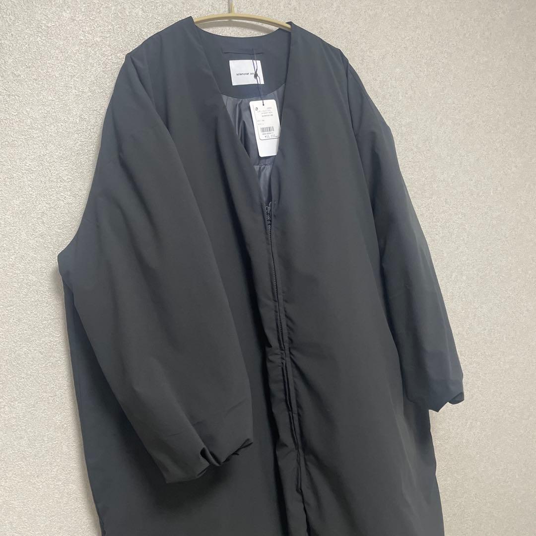 新品　完売品solamonat pocheVネックライトダウンコート　ブラック