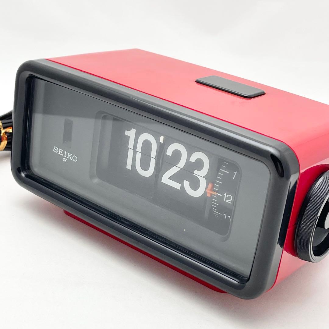【美品】セイコー パタパタ時計 SEIKO DP692T 赤 昭和レトロ