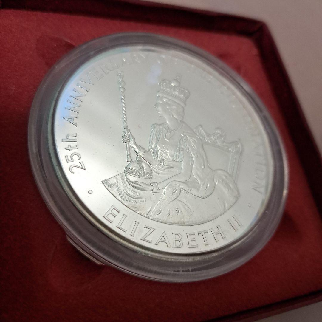 h*d様 1978 エリザベス2世女王戴冠25周年記念25ドルプルーフ銀貨 ジャ