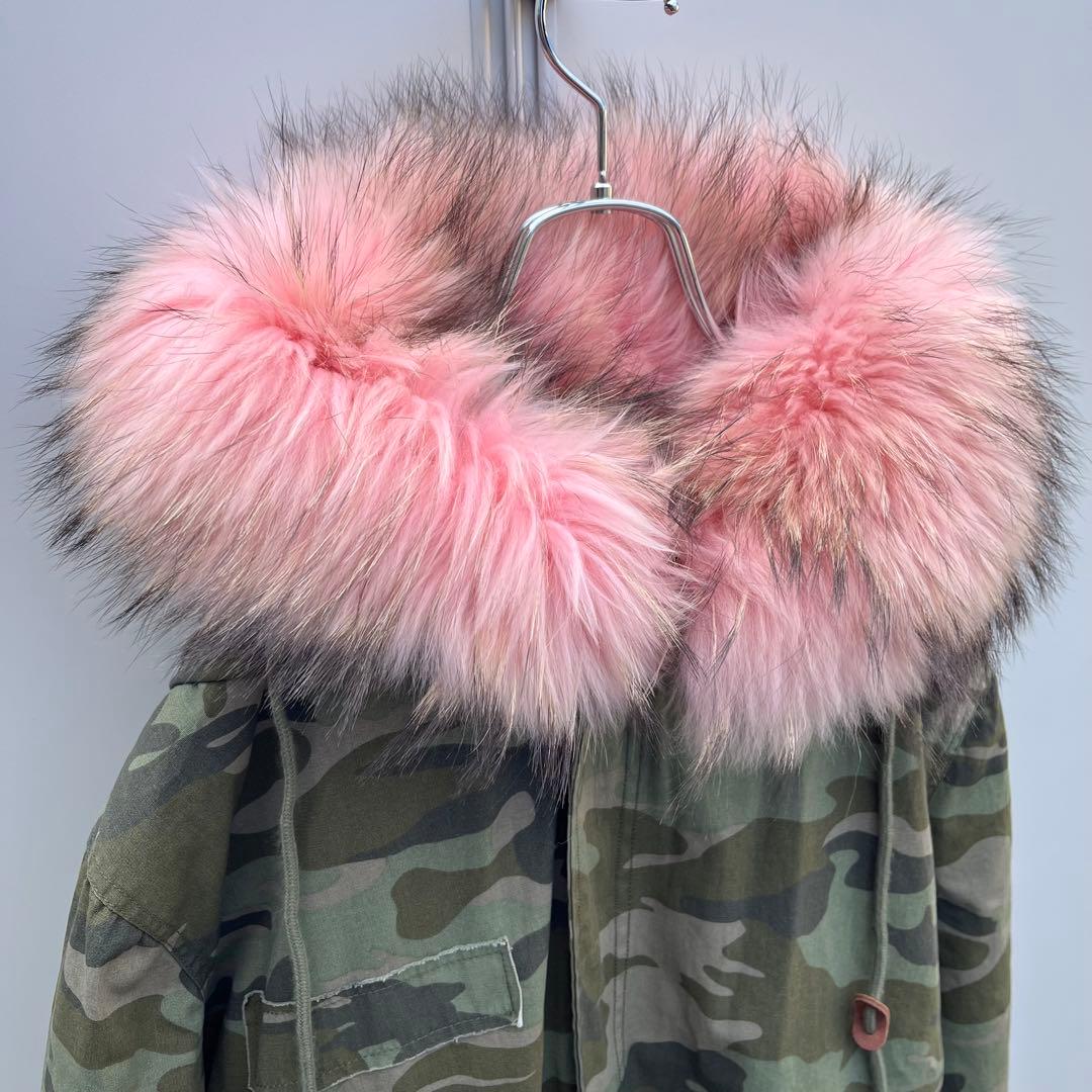 p*i様 Mr&Mrs ITALY ミリタリーコート 迷彩柄 コーラルピンクファ