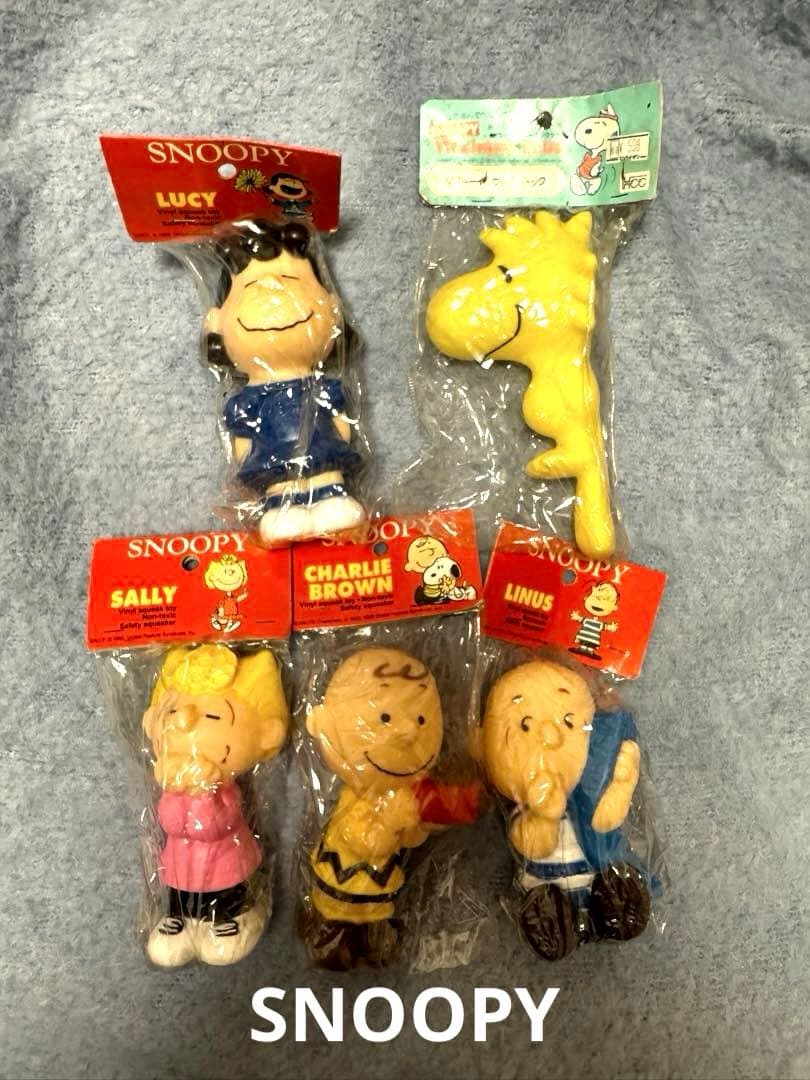 m*a様 【レア】スヌーピー仲間たち　ヴィンテージソフビ　5点セット　80' S