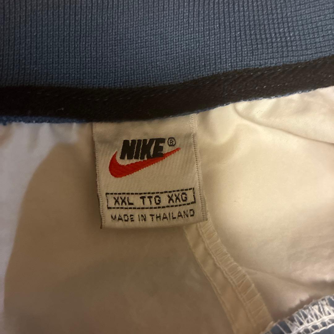 希少XXL 90s ナイキ NIKE ナイロンプルオーバー 刺繍ロゴ　白タグ
