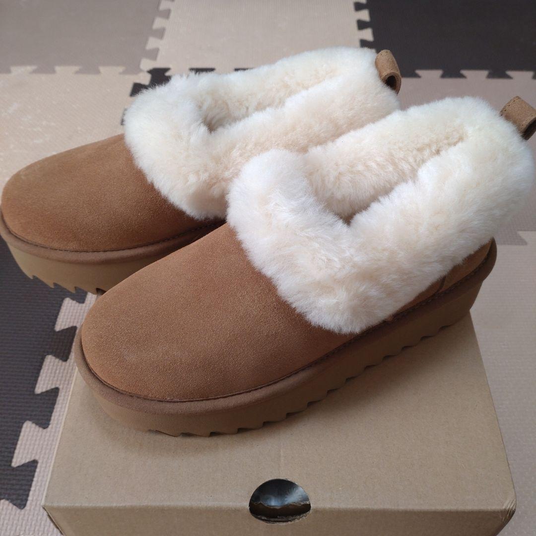 ★新品★ UGG もこもこスリッポン ニタ 茶色 サイズ5 22cm