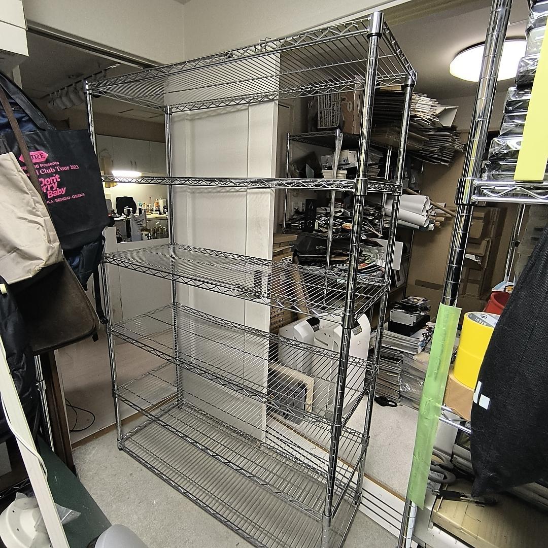 鯖缶：幅120cm　スチールラック 5段 シルバー