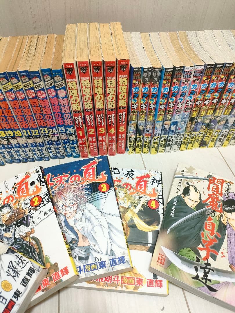 特攻の拓、特攻の拓外伝、爆音伝説カブラギ、外天の夏、閻魔の息子達