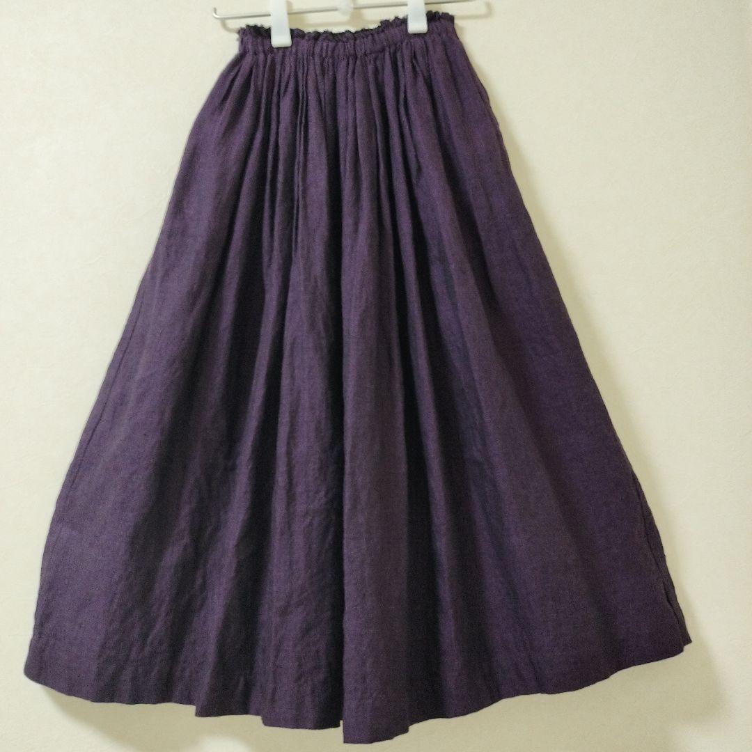 LISETTEリゼッタ　リネンヘリンボーンのギャザースカート『アニエス』