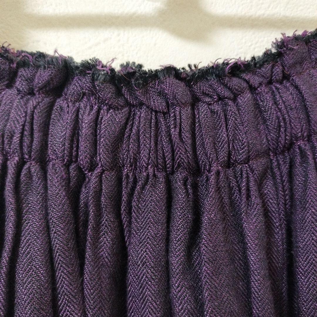 LISETTEリゼッタ　リネンヘリンボーンのギャザースカート『アニエス』