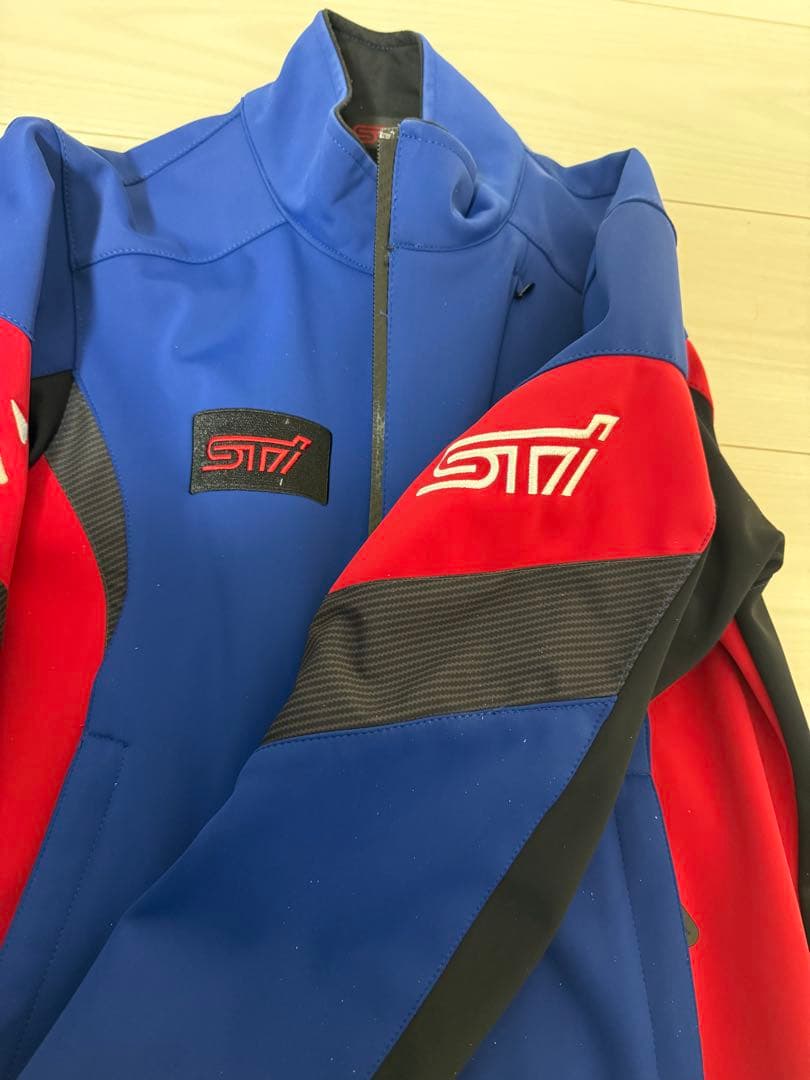 SUBARU STI ジャケット 青赤黒