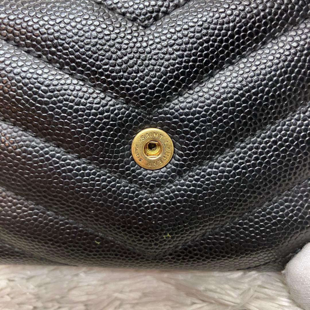 美品✨サンローラン 6連キーケース カサンドラ キャビアスキン キルティング