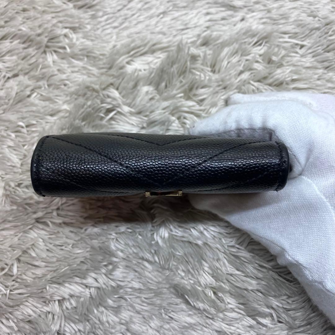 美品✨サンローラン 6連キーケース カサンドラ キャビアスキン キルティング