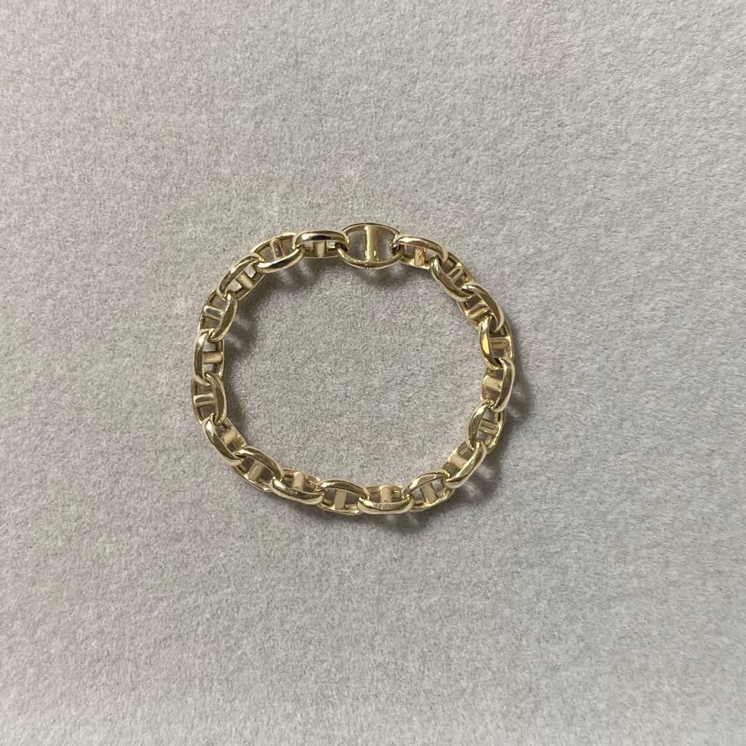 【ARTIDA OUD】 K10ホロウマリナーリンクチェーンリング