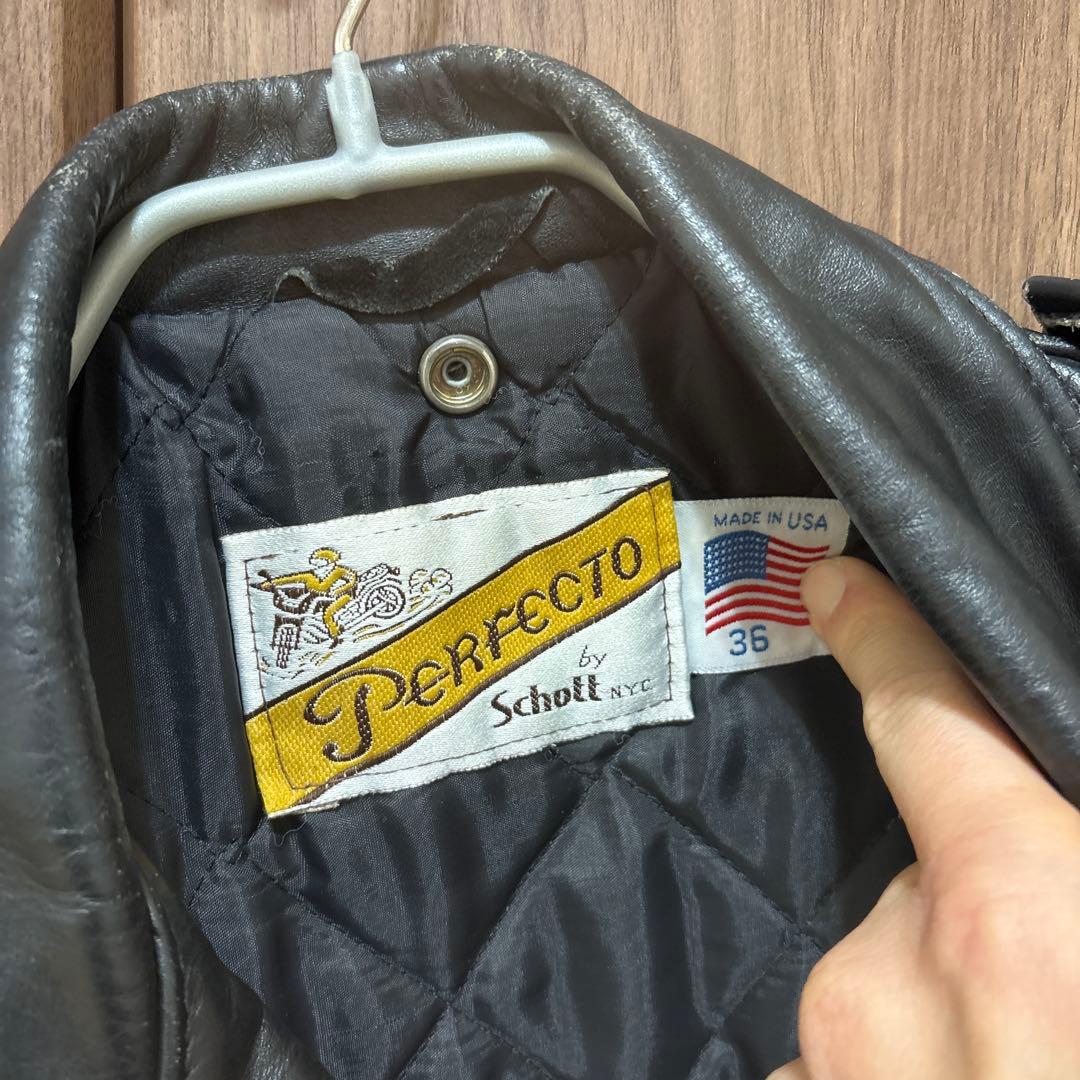 Schott NYC Perfecto ダブルライダースジャケット 36