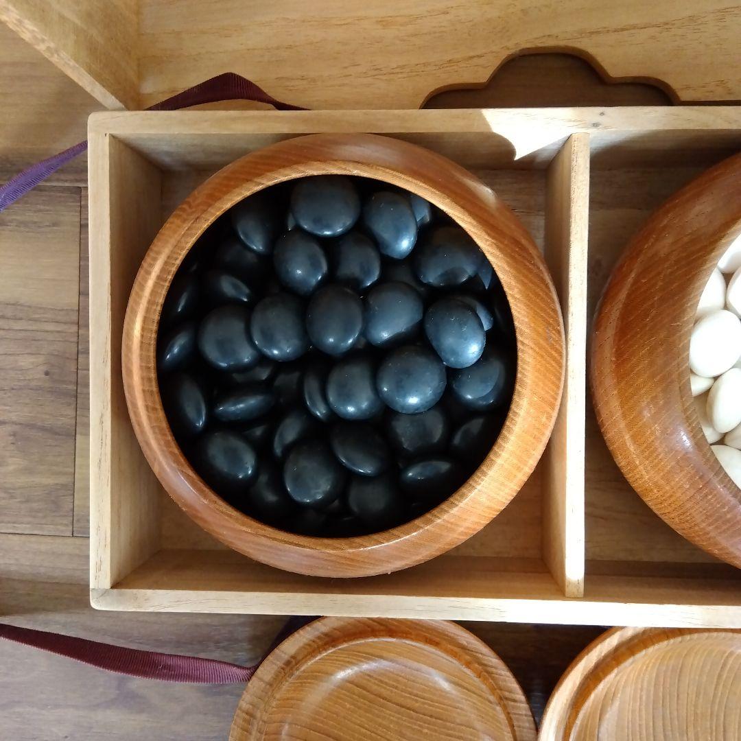 木製囲碁盤 碁石セット