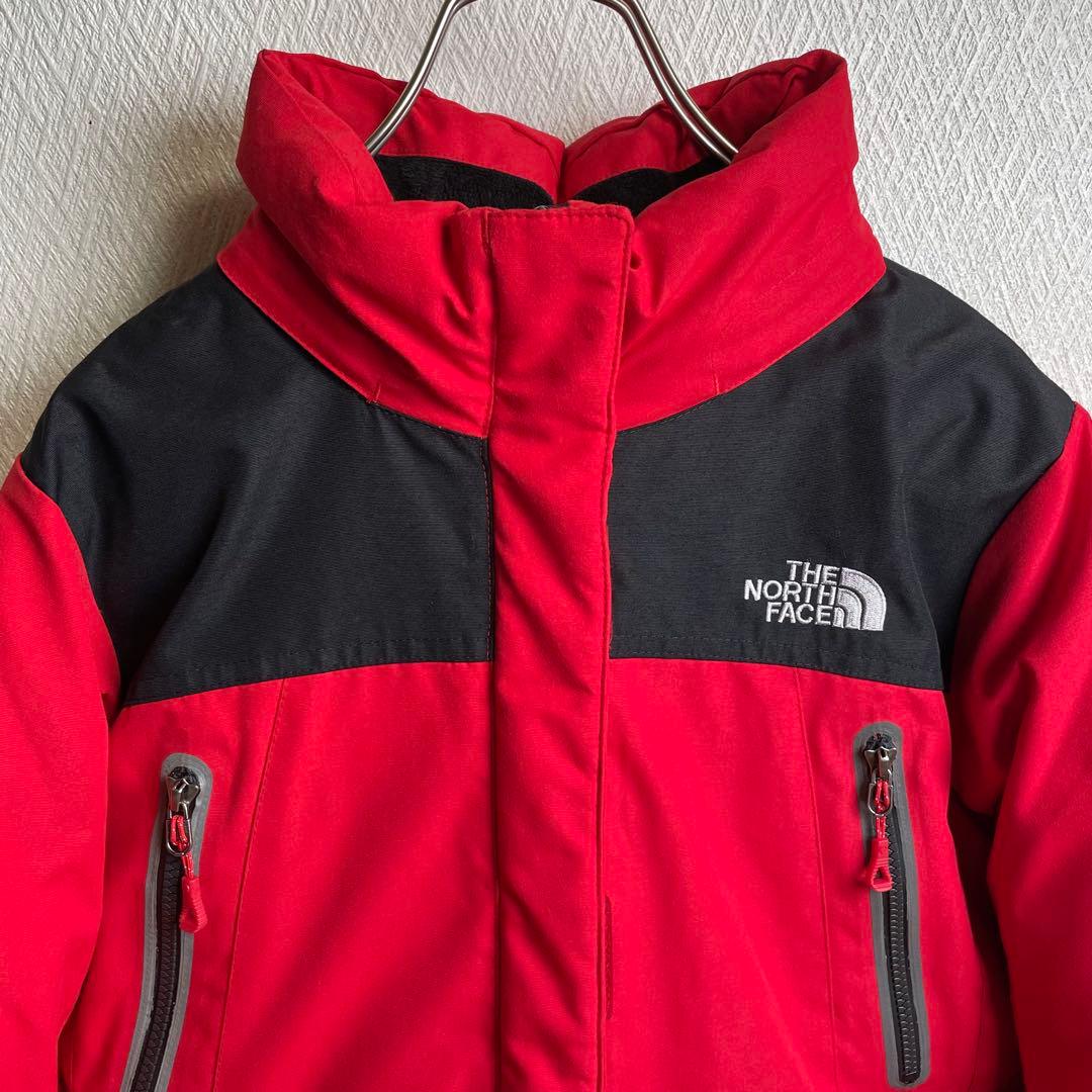 ノースフェイス ダウンジャケット レッド レディース L