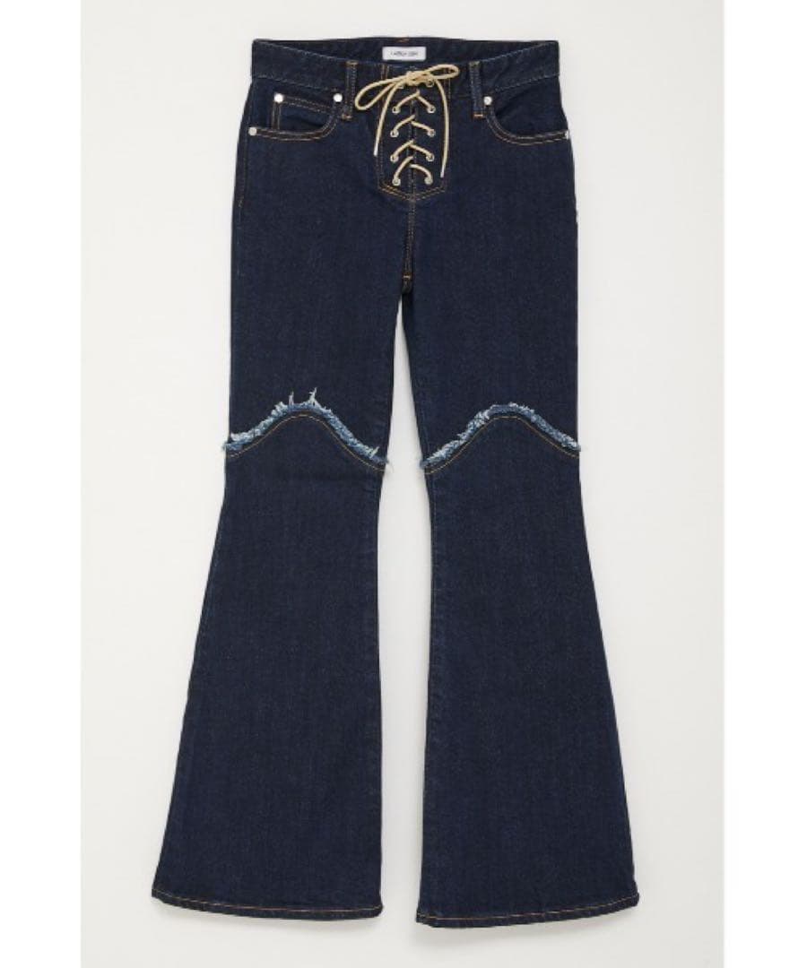 新品タグ付　LAGUAGEM FRONT LACE UP FLARE DENIM