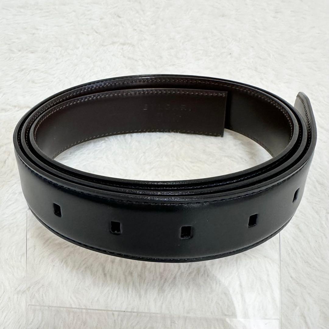 箱付未使用✨ブルガリ ベルト 本革 シルバー金具 メンズ 紳士 ビジネス 付属品