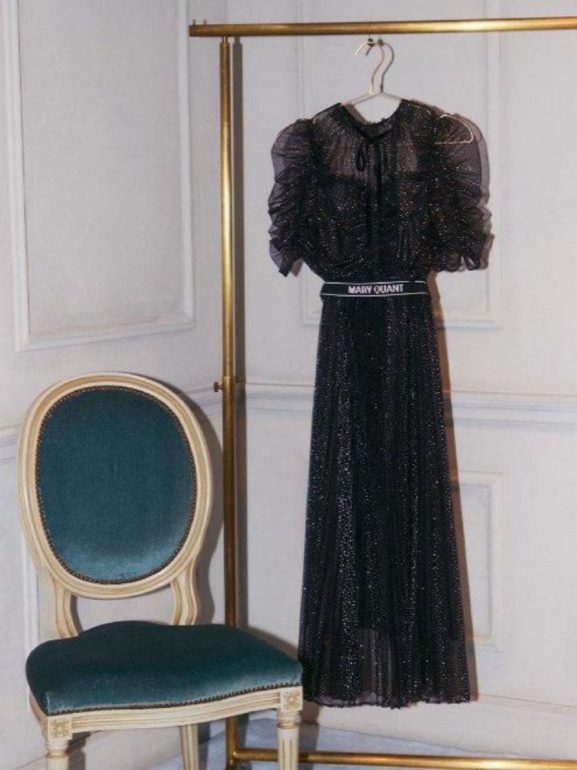 【LILY BROWN×MARY QUANT】ベルト付きドットチュールドレス