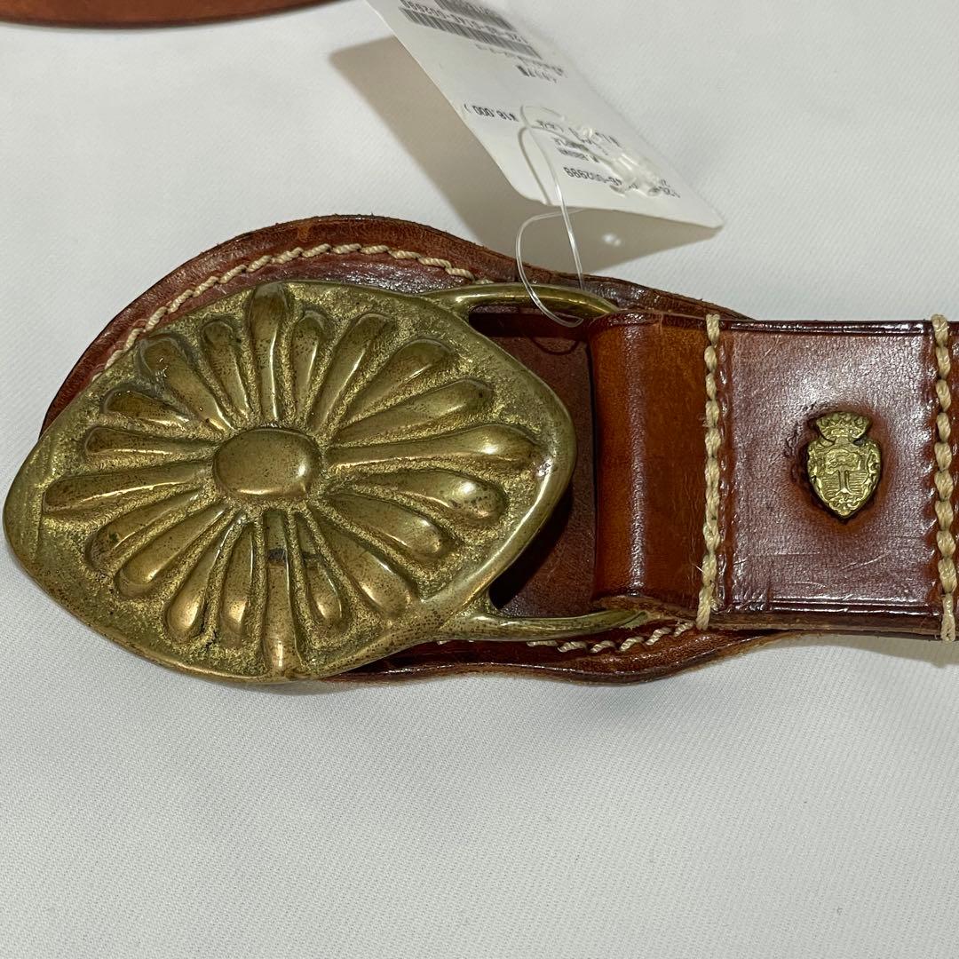 フェリージ Felisi ブラスバックル×レザーベルト イタリア製 試着のみ