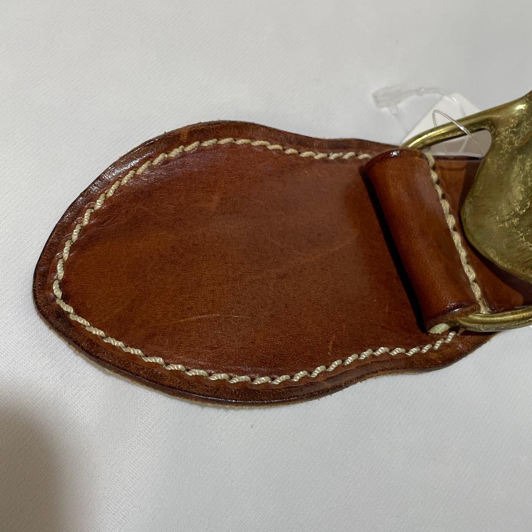 フェリージ Felisi ブラスバックル×レザーベルト イタリア製 試着のみ