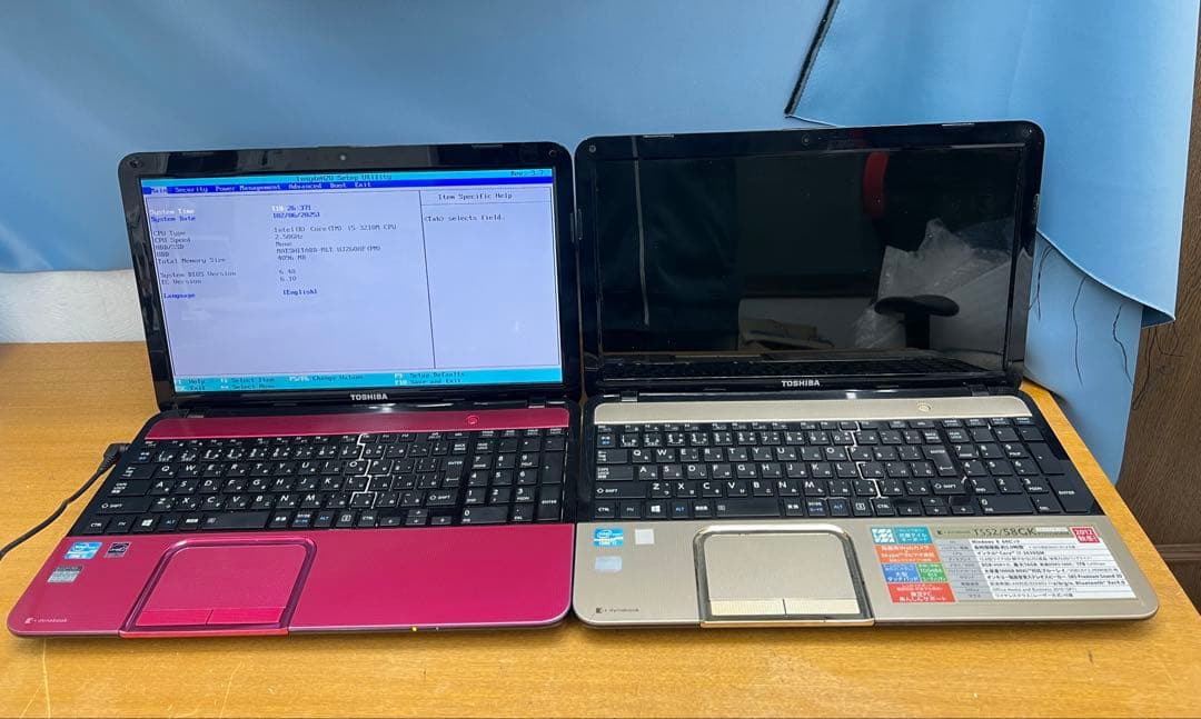TOSHIBA Corei7,i5-2台ノートパソコンジャンク