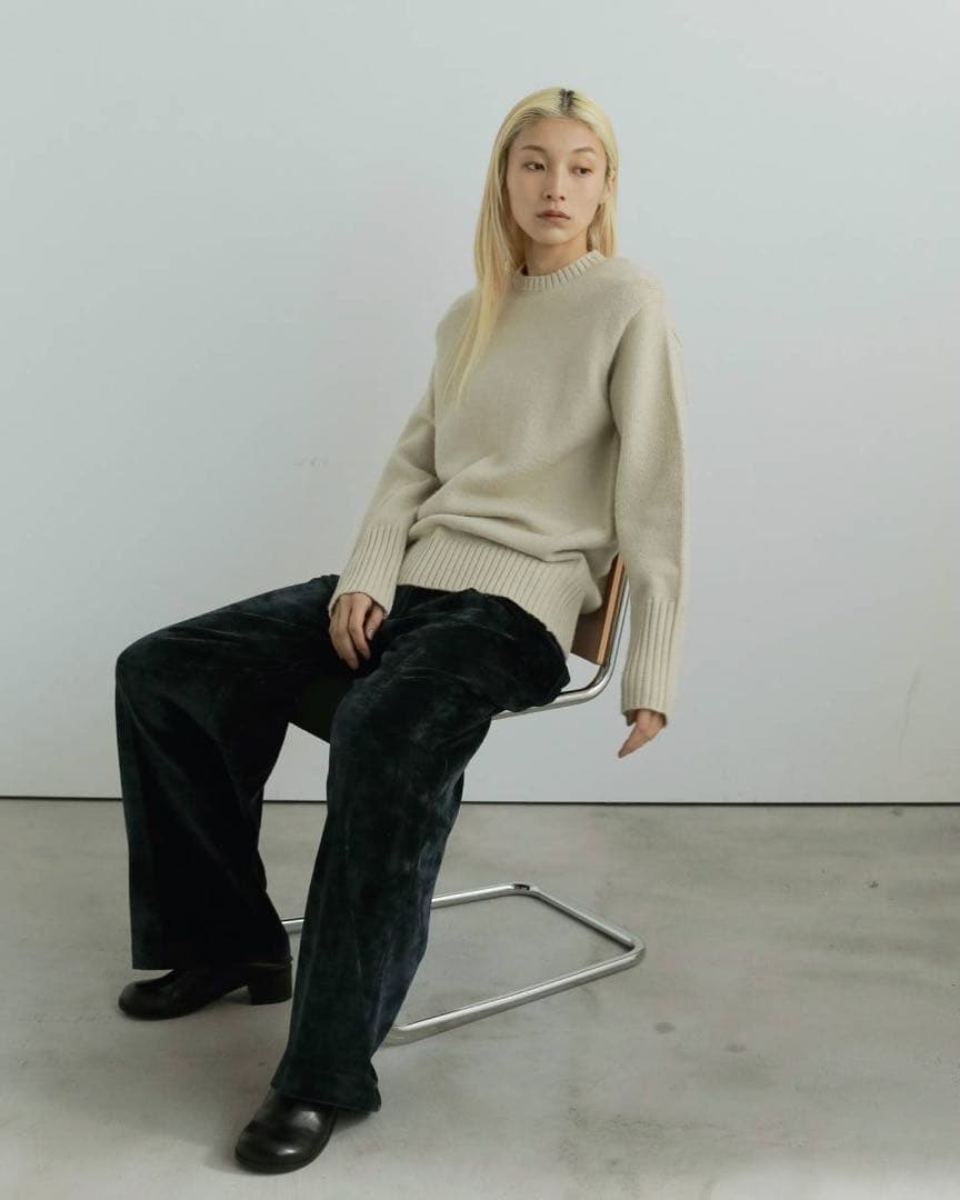 【新品タグ付】anuke Padin Over Knit オフホワイト