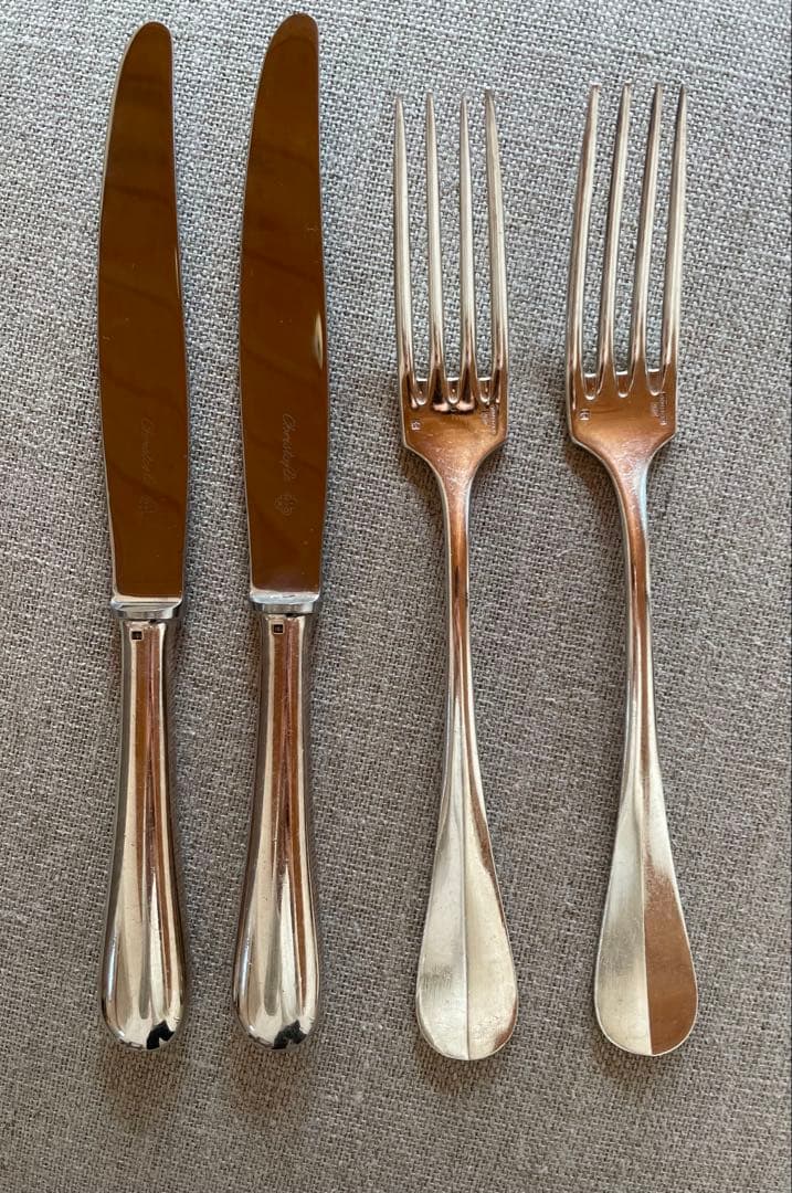 クリストフル　フィデリオ　フォーク&ナイフ　4本セット