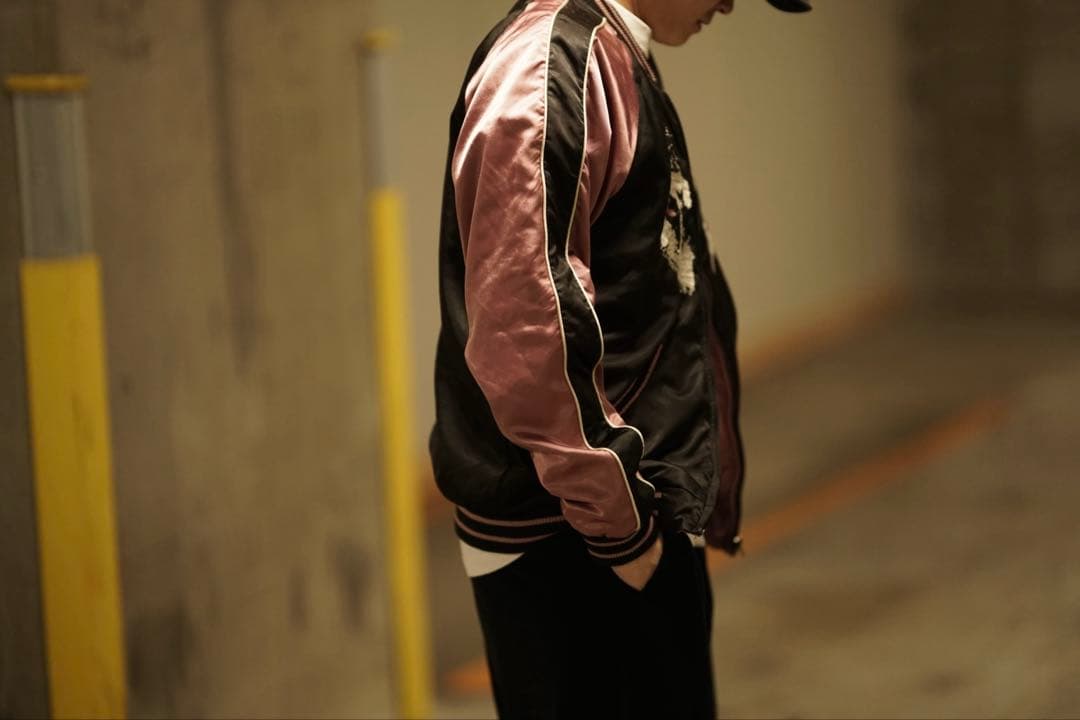 DIESEL ウルフ/ライオン 刺繍 リバーシブル スカジャン ディーゼル L