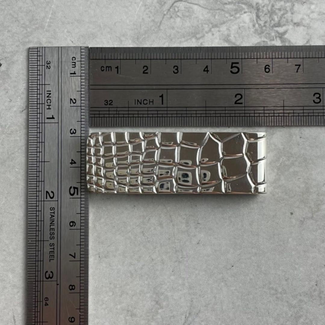 ティファニー クロコ メイカーズ マネークリップ スターリングシルバー Q1fe