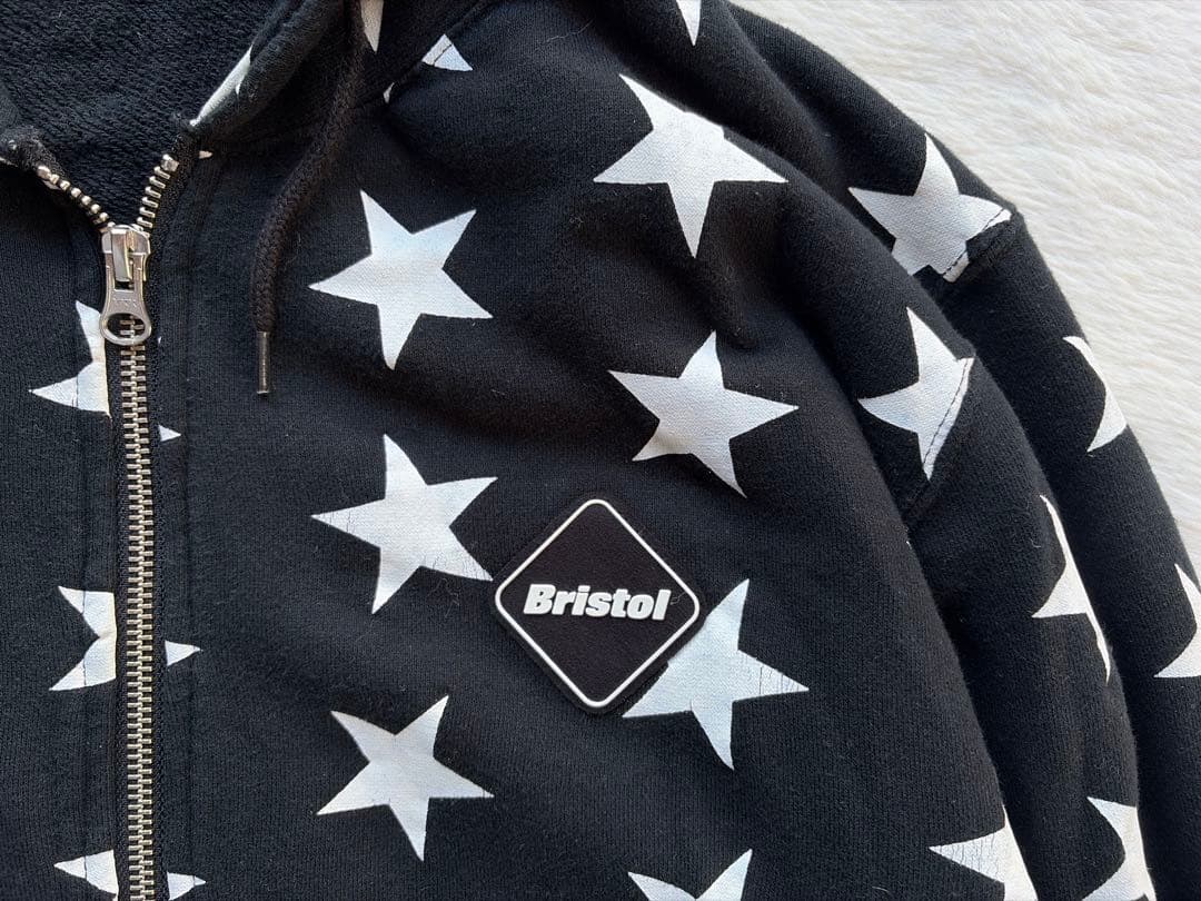 Bristol 星柄　総柄　フルジップ　パーカー　ロゴ