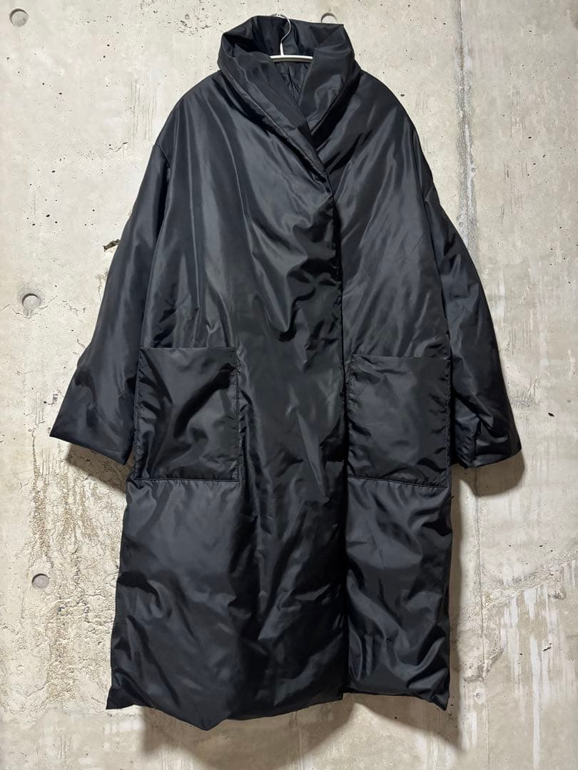 正規品　mizuiro ind ミズイロインド ドレープダウン　ロングコート　黒