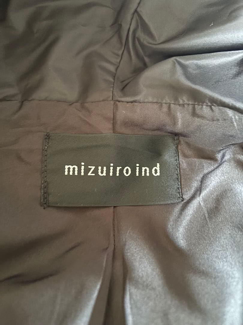 正規品　mizuiro ind ミズイロインド ドレープダウン　ロングコート　黒