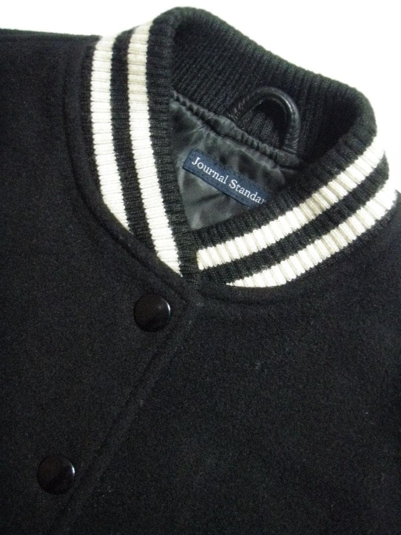 希少 レディース M ジャーナルスタンダード 袖革 本革 スタジャン 黒