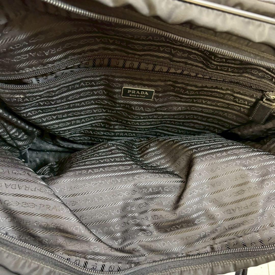 プラダ ビジネスバッグ ブリーフケース 三角ロゴ ブラック ナイロン メンズ